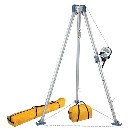 Falltech TRIPOD KIT W/60 ft WINCH +BAGS 7505